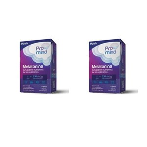Kit Promind Melatonina Solucao Oral Gotas Hortela 210Mcg 40Ml c/ 2 un ...